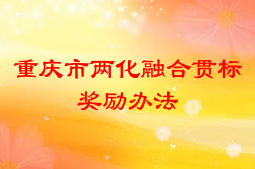 重庆市两化融合贯标奖励办法，补助标准