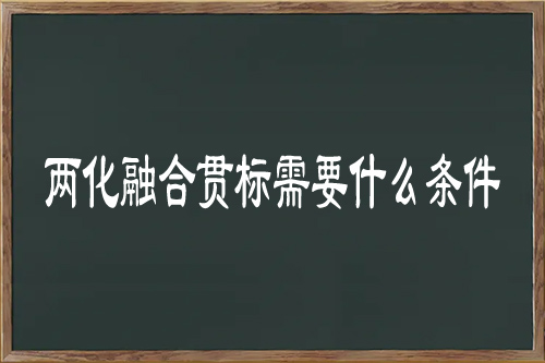 两化融合贯标需要什么条件