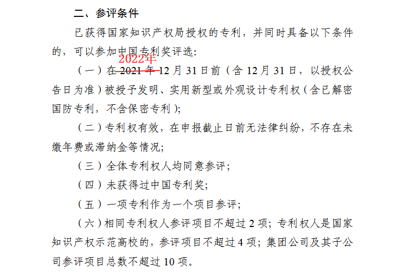 第二十五届中国专利奖评选即将开始！知识产权界最高荣誉等你来拿