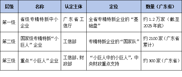 从“小巨人”到重点“小巨人”：2026年广东梯度培育体系全解读，三批支持政策有何不同？