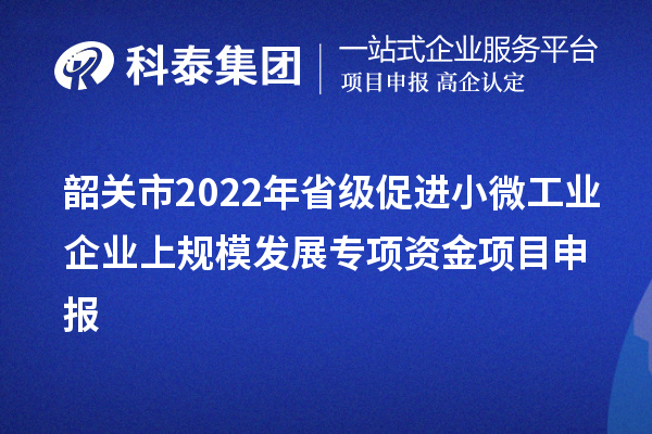 韶关市2022年省级促进小微工业企业上规模发展专项资金<a href=http://www.1ys1w.cn/shenbao.html target=_blank class=infotextkey>项目申报</a>