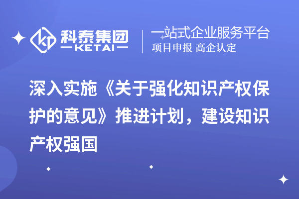 深入实施《关于强化知识产权?；さ囊饧吠平苹ㄉ柚恫ㄇ抗? style=