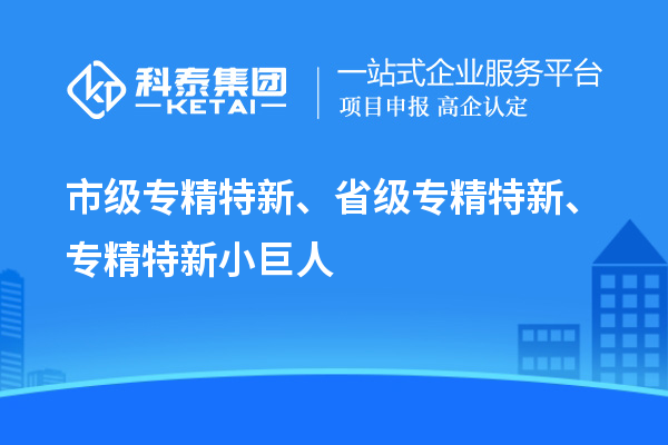 市级专精特新、省级专精特新、专精特新小巨人