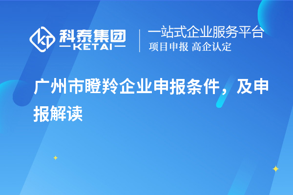 广州市瞪羚企业申报条件，及申报解读