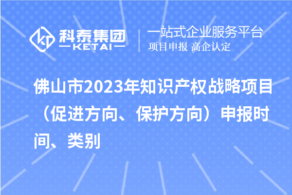 佛山市2023年知识产权战略项目（促进方向、?；し较颍┥瓯ㄊ奔?、类别