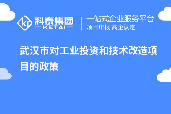 武汉市对工业投资和<a href=http://www.1ys1w.cn/fuwu/jishugaizao.html target=_blank class=infotextkey>技术改造</a>项目的政策