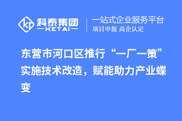 东营市河口区推行“一厂一策”实施技术改造，赋能助力产业蝶变