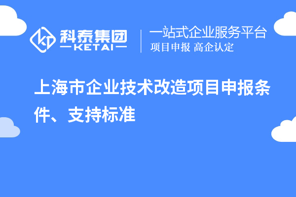 上海市企业技术改造项目申报条件、支持标准