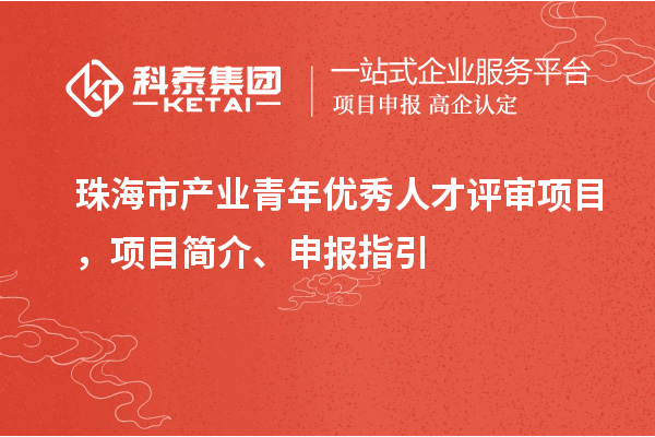 珠海市产业青年优秀人才评审项目，项目简介、申报指引