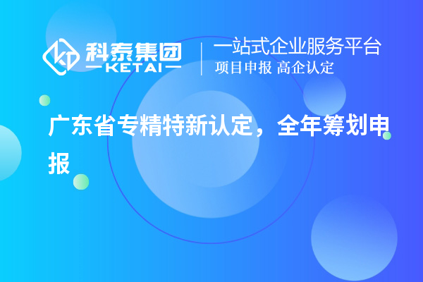 广东省专精特新认定，全年筹划申报