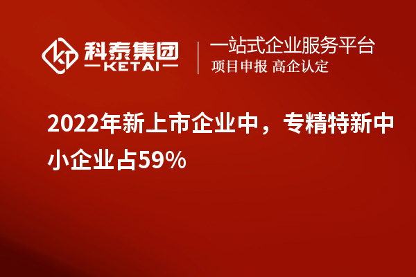 2022年新上市企业中，<a href=http://www.1ys1w.cn/fuwu/zhuanjingtexin.html target=_blank class=infotextkey>专精特新中小企业</a>占59%