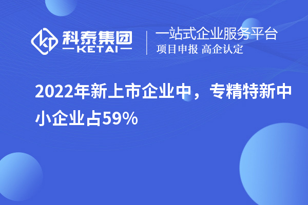 2022年新上市企业中，<a href=http://www.1ys1w.cn/fuwu/zhuanjingtexin.html target=_blank class=infotextkey>专精特新中小企业</a>占59%