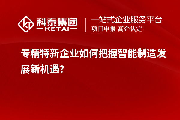 专精特新企业如何把握智能制造发展新机遇？