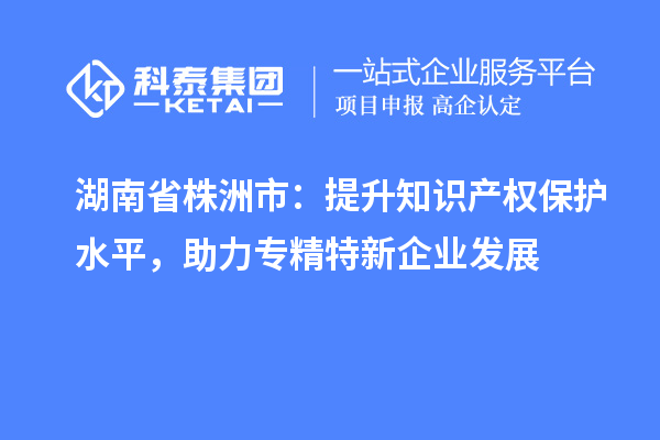 湖南省株洲市：提升知识产权?；に?，助力专精特新企业发展