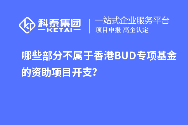 哪些部分不属于香港BUD专项基金的资助项目开支？