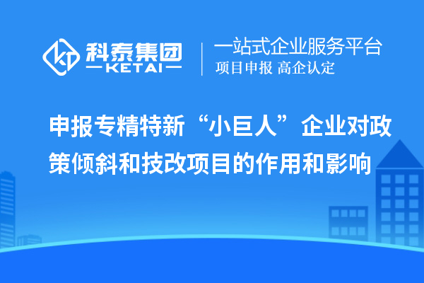 申报专精特新“小巨人”企业对政策倾斜和<a href=http://www.1ys1w.cn/fuwu/jishugaizao.html target=_blank class=infotextkey>技改</a>项目的作用和影响