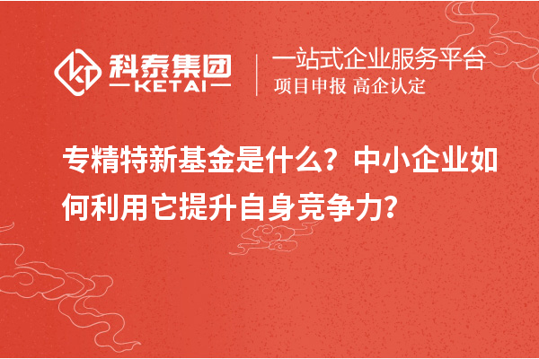 专精特新基金是什么？中小企业如何利用它提升自身竞争力？