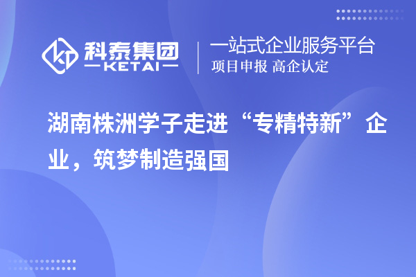湖南株洲学子走进“专精特新” 企业，筑梦制造强国