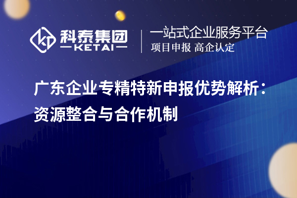 广东企业专精特新申报优势解析：资源整合与合作机制