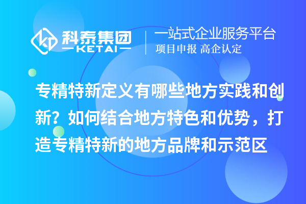 专精特新定义有哪些地方实践和创新？如何结合地方特色和优势，打造专精特新的地方品牌和示范区