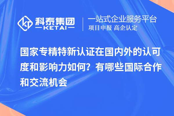 国家专精特新认证在国内外的认可度和影响力如何？有哪些国际合作和交流机会