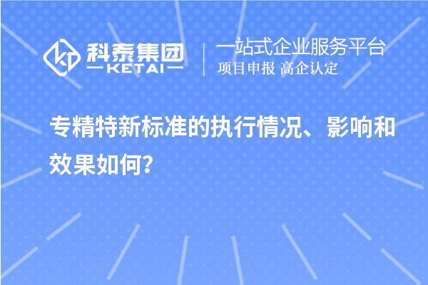 专精特新标准的执行情况、影响和效果如何？