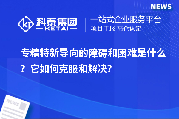 专精特新导向的障碍和困难是什么？它如何克服和解决？