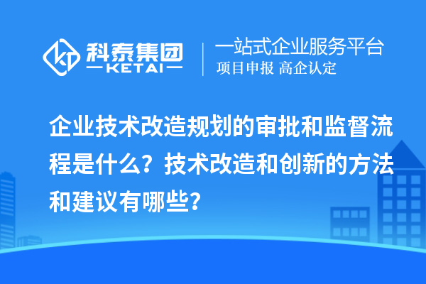 企业技术改造规划的审批和监督流程是什么？技术改造和创新的方法和建议有哪些？
