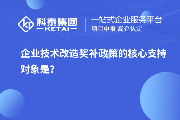企业技术改造奖补政策的核心支持对象是？