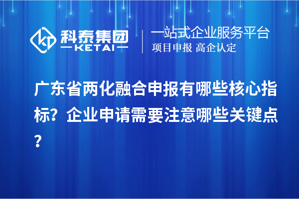 广东省两化融合申报有哪些核心指标？企业申请需要注意哪些关键点？