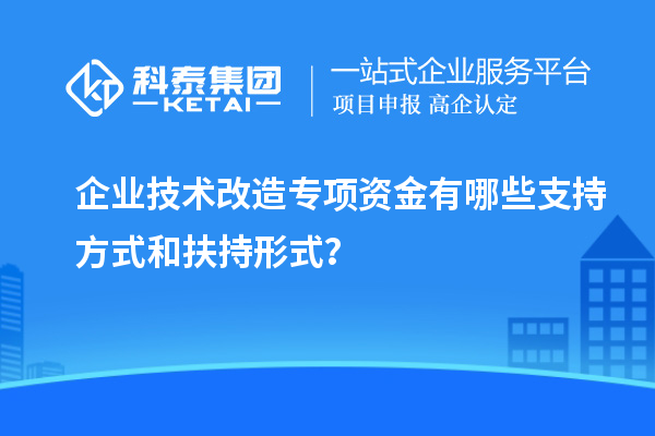 企业技术改造专项资金有哪些支持方式和扶持形式？