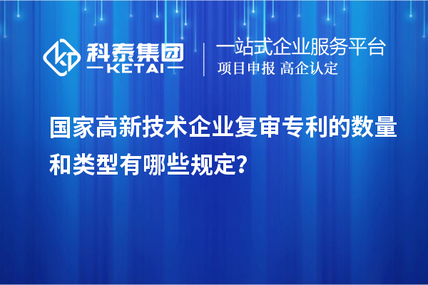 国家高新技术企业复审专利的数量和类型有哪些规定？