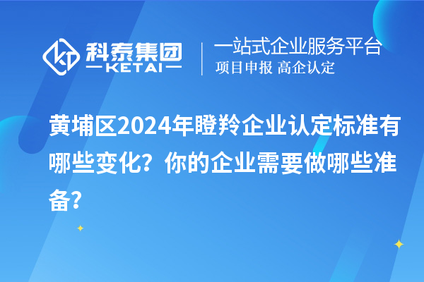 黄埔区2024年瞪羚企业认定标准有哪些变化？你的企业需要做哪些准备？