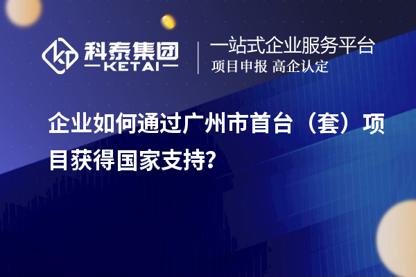 企业如何通过广州市首台（套）项目获得国家支持？
