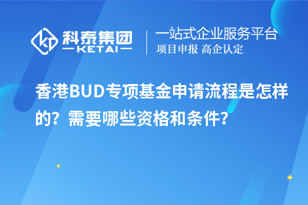 香港BUD专项基金申请流程是怎样的？需要哪些资格和条件？