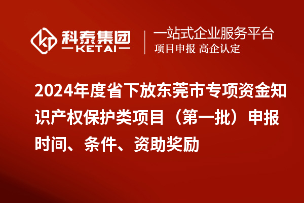 2024年度省下放东莞市专项资金知识产权?；だ嘞钅浚ǖ谝慌┥瓯ㄊ奔洹⑻跫?、资助奖励