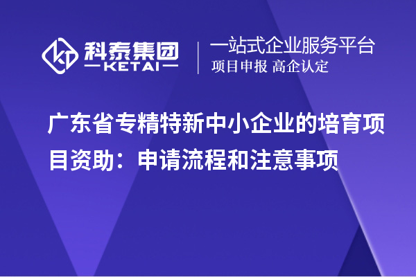 广东省<a href=http://www.1ys1w.cn/fuwu/zhuanjingtexin.html target=_blank class=infotextkey>专精特新中小企业</a>的培育项目资助：申请流程和注意事项
