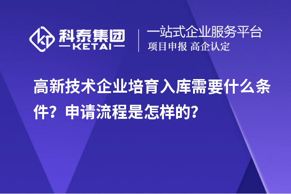 高新技术企业培育入库需要什么条件？申请流程是怎样的？