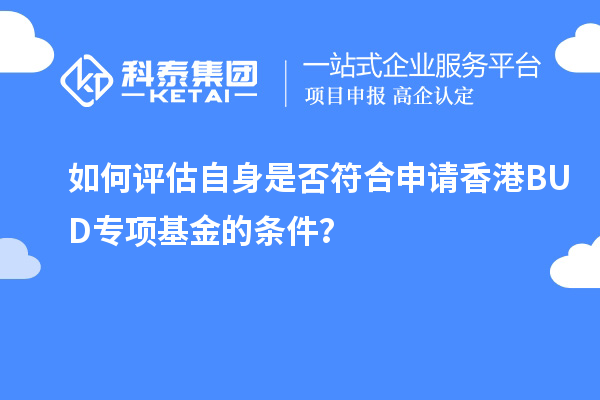 如何评估自身是否符合申请香港BUD专项基金的条件？