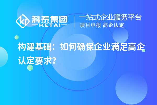 构建基础：如何确保企业满足高企认定要求？