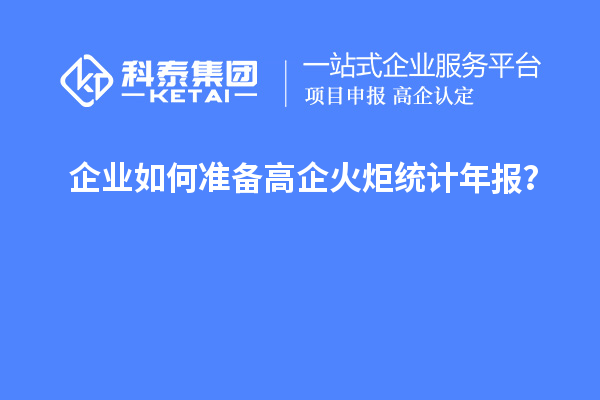 企业如何准备高企火炬统计年报？
