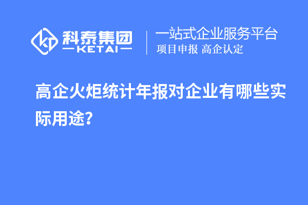 高企火炬统计年报对企业有哪些实际用途？
