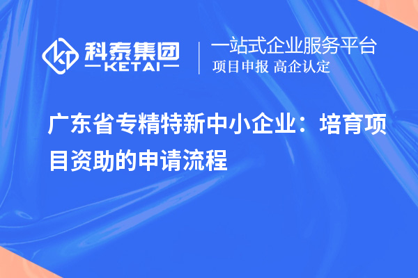 广东省<a href=http://www.1ys1w.cn/fuwu/zhuanjingtexin.html target=_blank class=infotextkey>专精特新中小企业</a>：培育项目资助的申请流程