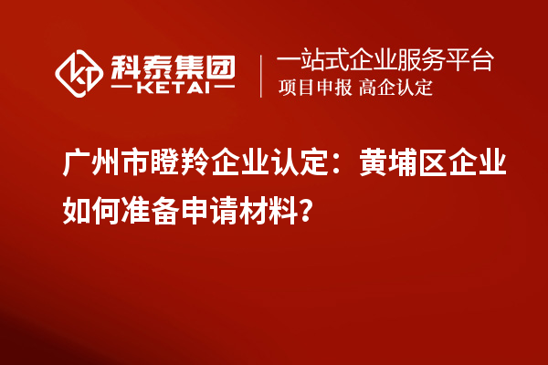 广州市瞪羚企业认定：黄埔区企业如何准备申请材料？