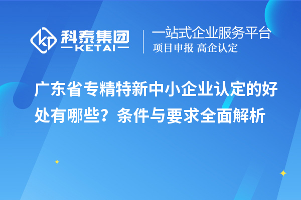 广东省<a href=http://www.1ys1w.cn/fuwu/zhuanjingtexin.html target=_blank class=infotextkey>专精特新中小企业</a>认定的好处有哪些？条件与要求全面解析