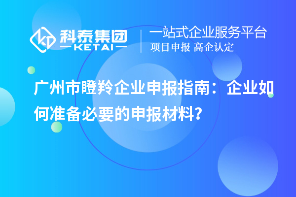 广州市瞪羚企业申报指南：企业如何准备必要的申报材料？