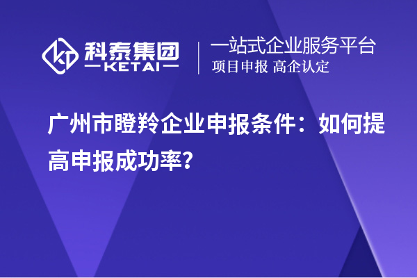 广州市瞪羚企业申报条件：如何提高申报成功率？