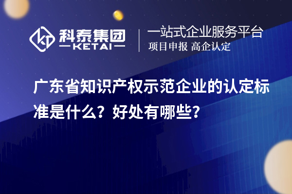 广东省知识产权示范企业的认定标准是什么？好处有哪些？