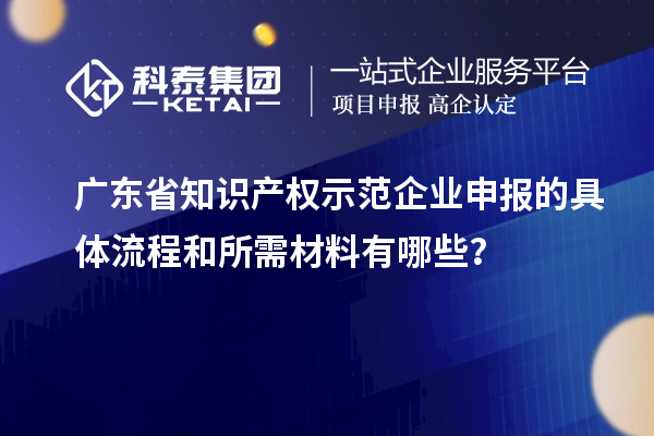广东省知识产权示范企业申报的具体流程和所需材料有哪些？