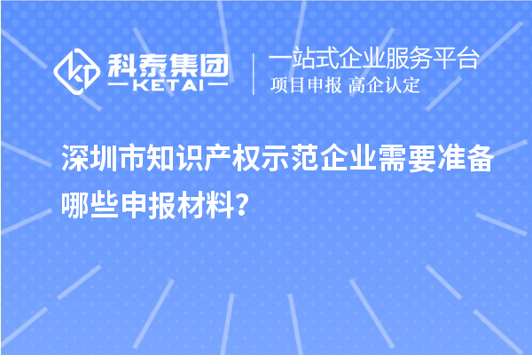 深圳市知识产权示范企业需要准备哪些申报材料？